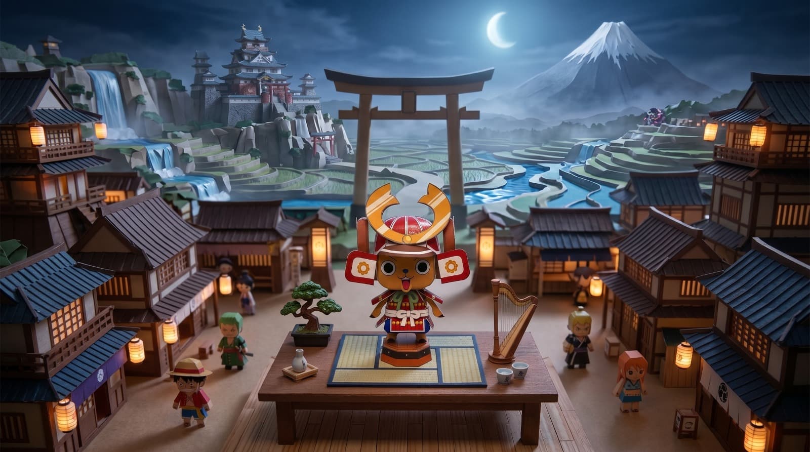 Desk Collectibles, a finished Subara papercraft piece